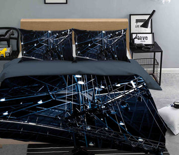 3D Bright Light 2001 Noirblanc777 Bedding Bed Pillowcases Quilt