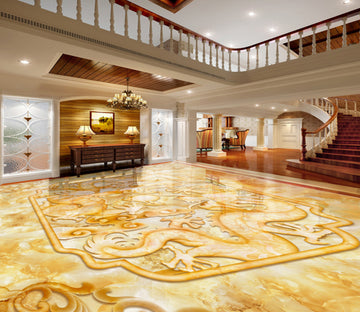 3D Golden Dragon Painting 346 Floor Mural  Wallpaper Murals Rug & Mat Print Epoxy waterproof bath floor