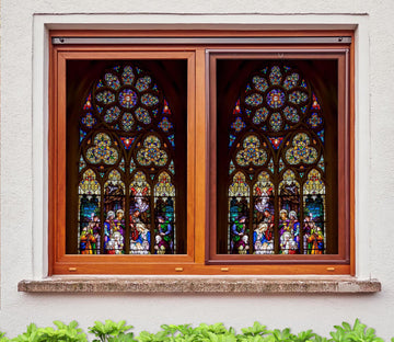 3D Angel Church 310 Window Film Print Sticker Cling Stained Glass UV Block
