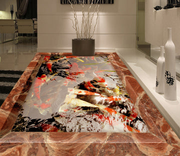 3D Koi Pond 319 Floor Mural  Wallpaper Murals Rug & Mat Print Epoxy waterproof bath floor