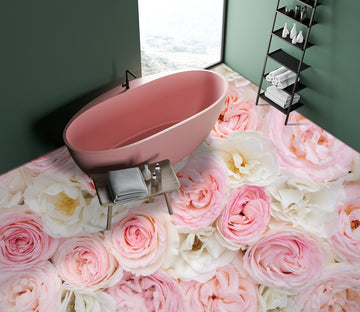 3D Elegant Pink Flowers 478 Floor Mural  Wallpaper Murals Rug & Mat Print Epoxy waterproof bath floor