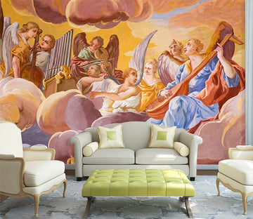 3D Play The Harp 1540 Wall Murals