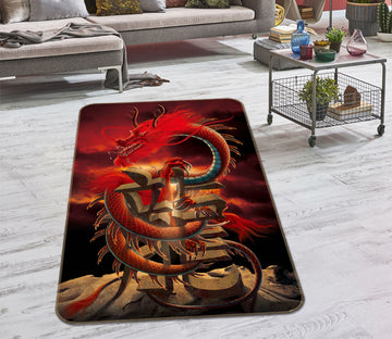 3D Chinese Dragon Def 1021 Vincent Hie Rug Non Slip Rug Mat