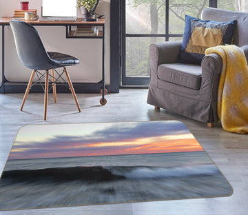 3D Sunset Sea Wolf 1140 Marco Carmassi Rug Non Slip Rug Mat