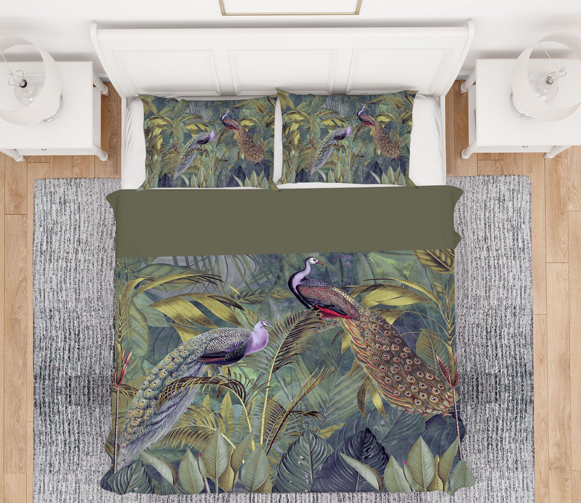 3D Peacock Leaves 117 Andrea haase Bedding Bed Pillowcases Quilt