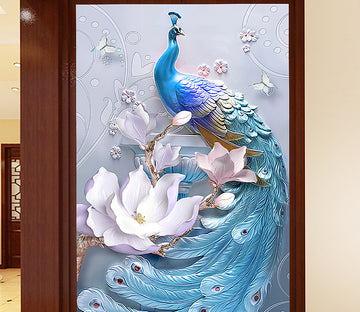 3D Pearl Peacock WG013 Wall Murals