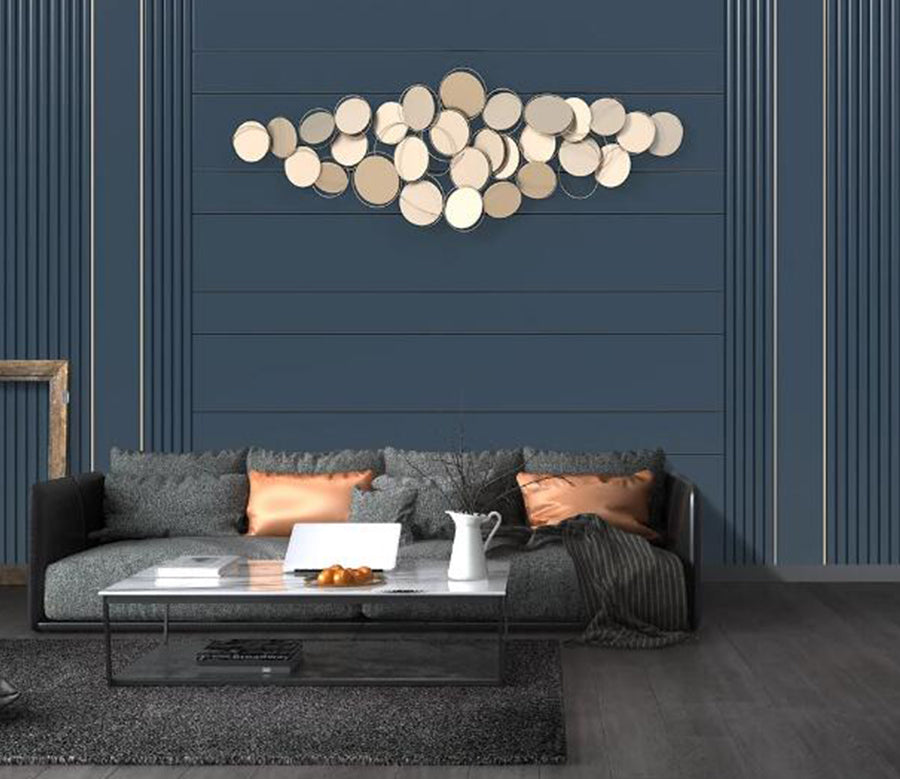 3D Gold Decoration WC1756 Wall Murals