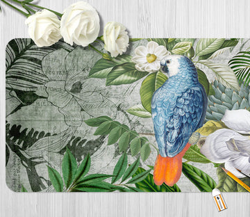 3D Blue Bird Flower 5235 Andrea Haase Desk Mat