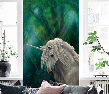 3D Forest Unicorn 122 Wall Murals