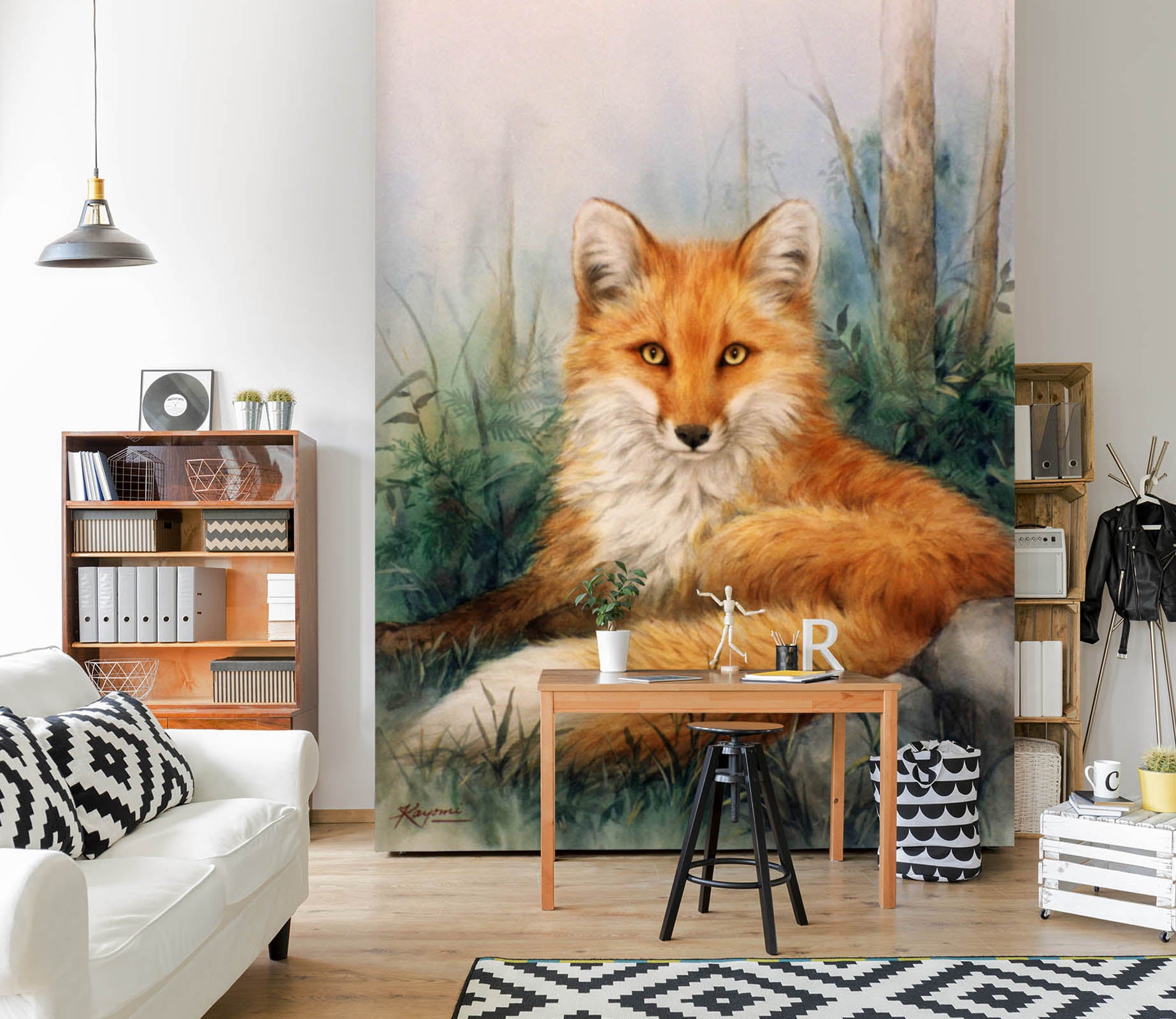 3D Animal Fox 5508 Kayomi Harai Wall Mural Wall Murals