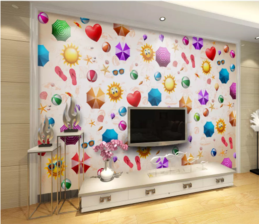 3D Caring Sun 2014 Wall Murals