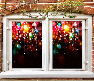 3D Color Aperture 31014 Christmas Window Film Print Sticker Cling Stained Glass Xmas