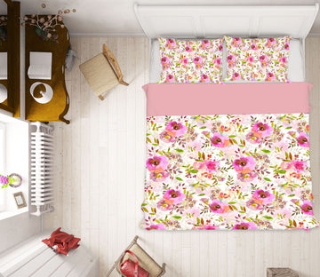 3D Pink Floral Pattern 065 Uta Naumann Bedding Bed Pillowcases Quilt