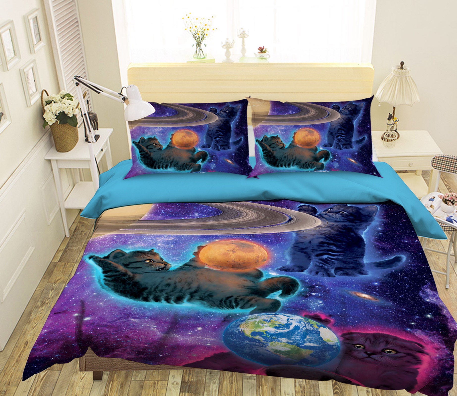 3D Cosmic Kittens 034 Bed Pillowcases Quilt Exclusive Designer Vincent