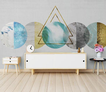 3D Round Marble WC1037 Wall Murals