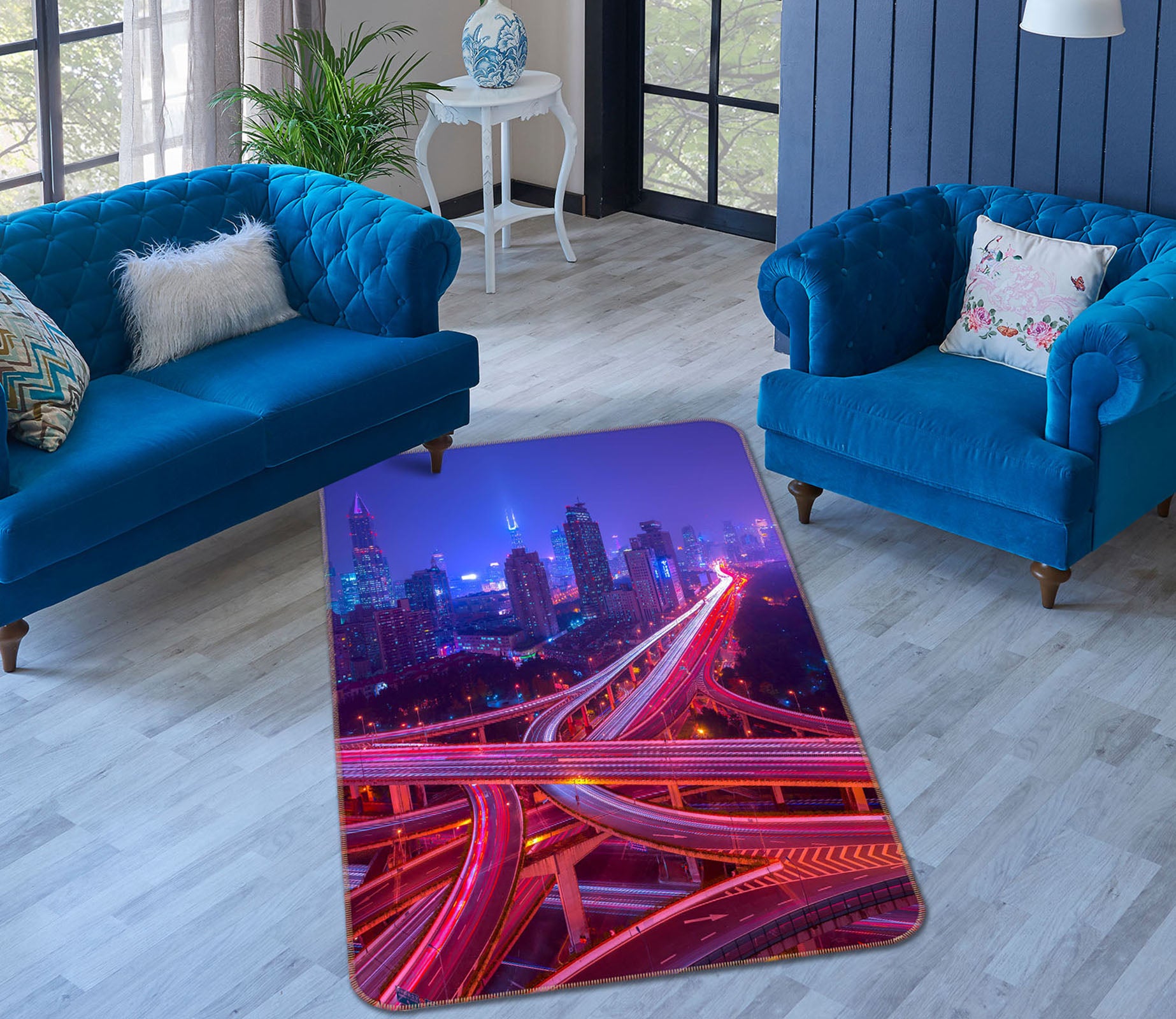 3D Traffic Road 1193 Marco Carmassi Rug Non Slip Rug Mat