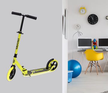 3D Yellow Scooter 232 Vehicles Wallpaper AJ Wallpaper 