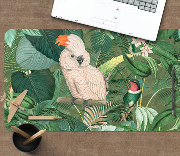 3D White Parrot 5226 Andrea Haase Desk Mat
