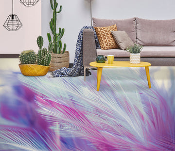 3D Glamour Purple Feathers 1142 Floor Mural  Wallpaper Murals Self-Adhesive Removable Print Epoxy