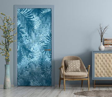 3D Jungle Leaves Pattern 10278 Andrea Haase Door Mural