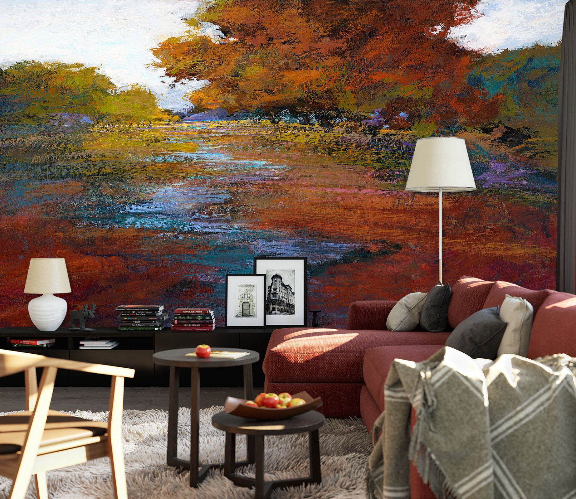 3D Red Maple Leaf 1540 Michael Tienhaara Wall Mural Wall Murals