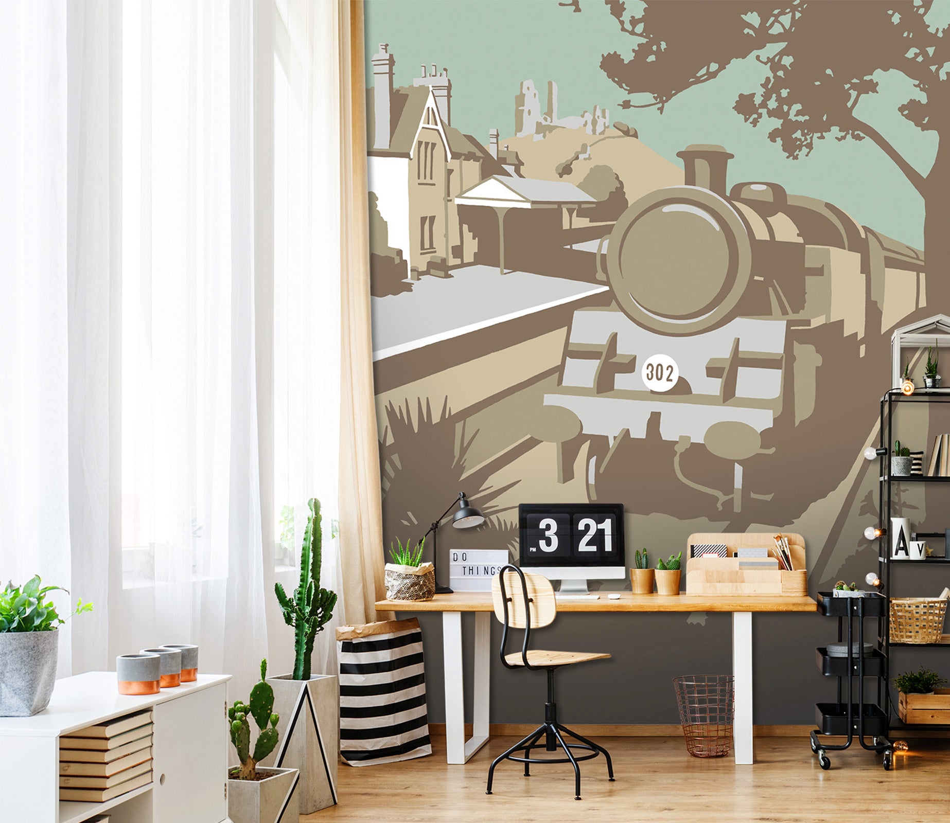 3D Swanage Railway 1070 Steve Read Wall Mural Wall Murals