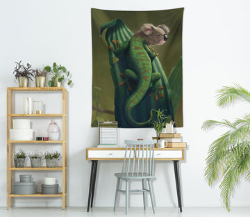 3D Lizard Koala 11705 Vincent Tapestry Hanging Cloth Hang