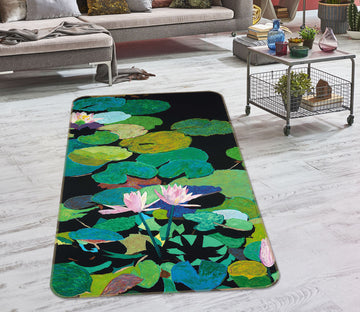3D Beautiful Pond 3028 Allan P. Friedlander Rug Non Slip Rug Mat