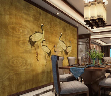 3D Yellow Crane WC2353 Wall Murals