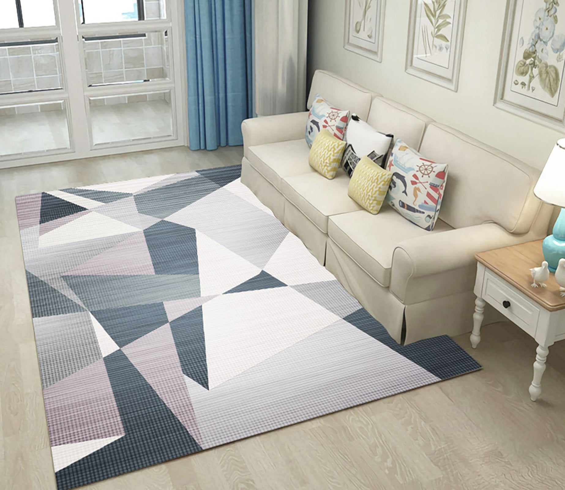 3D Modern Triangle WG402 Non Slip Rug Mat Mat AJ Creativity Home 