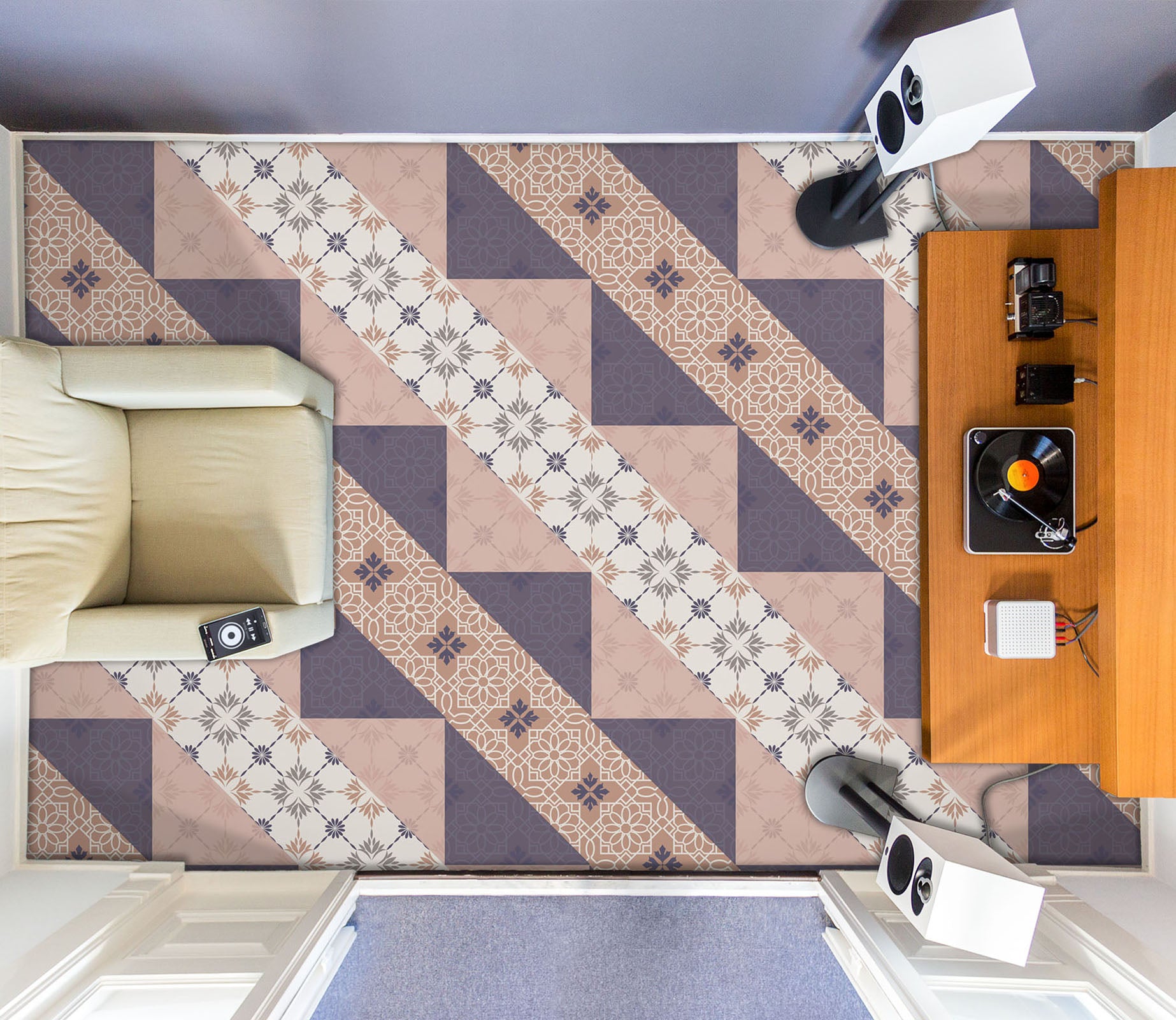 3D Romantic Color Pattern 818 Floor Mural  Wallpaper Murals Rug & Mat Print Epoxy waterproof bath floor