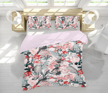 3D Pink Toucan 180 Uta Naumann Bedding Bed Pillowcases Quilt
