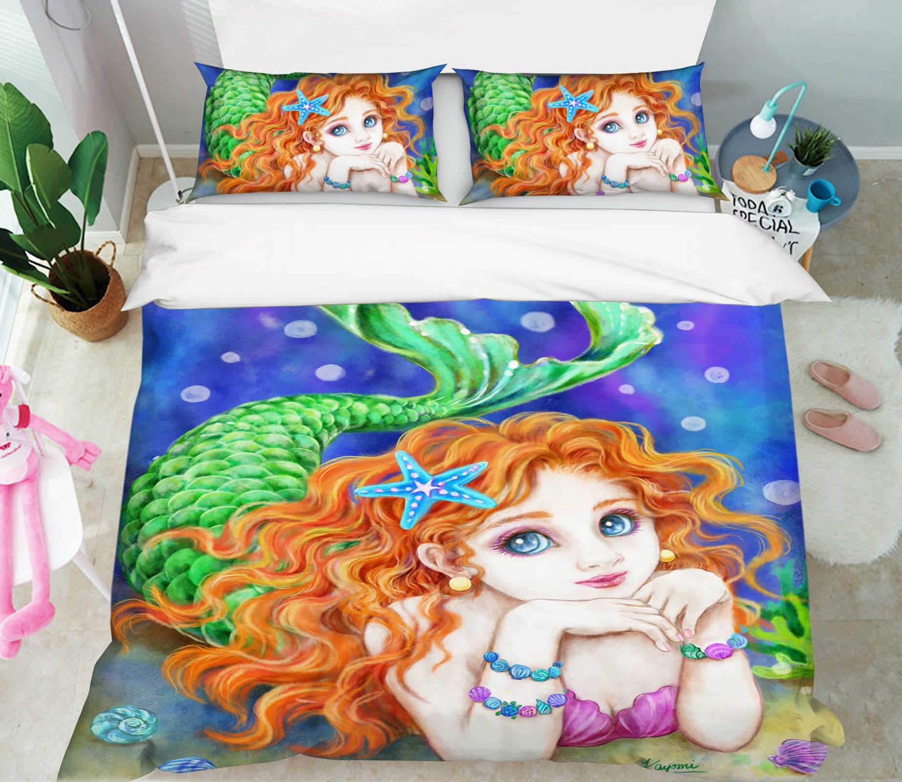 3D Mermaid Girl 5936 Kayomi Harai Bedding Bed Pillowcases Quilt Cover Duvet Cover