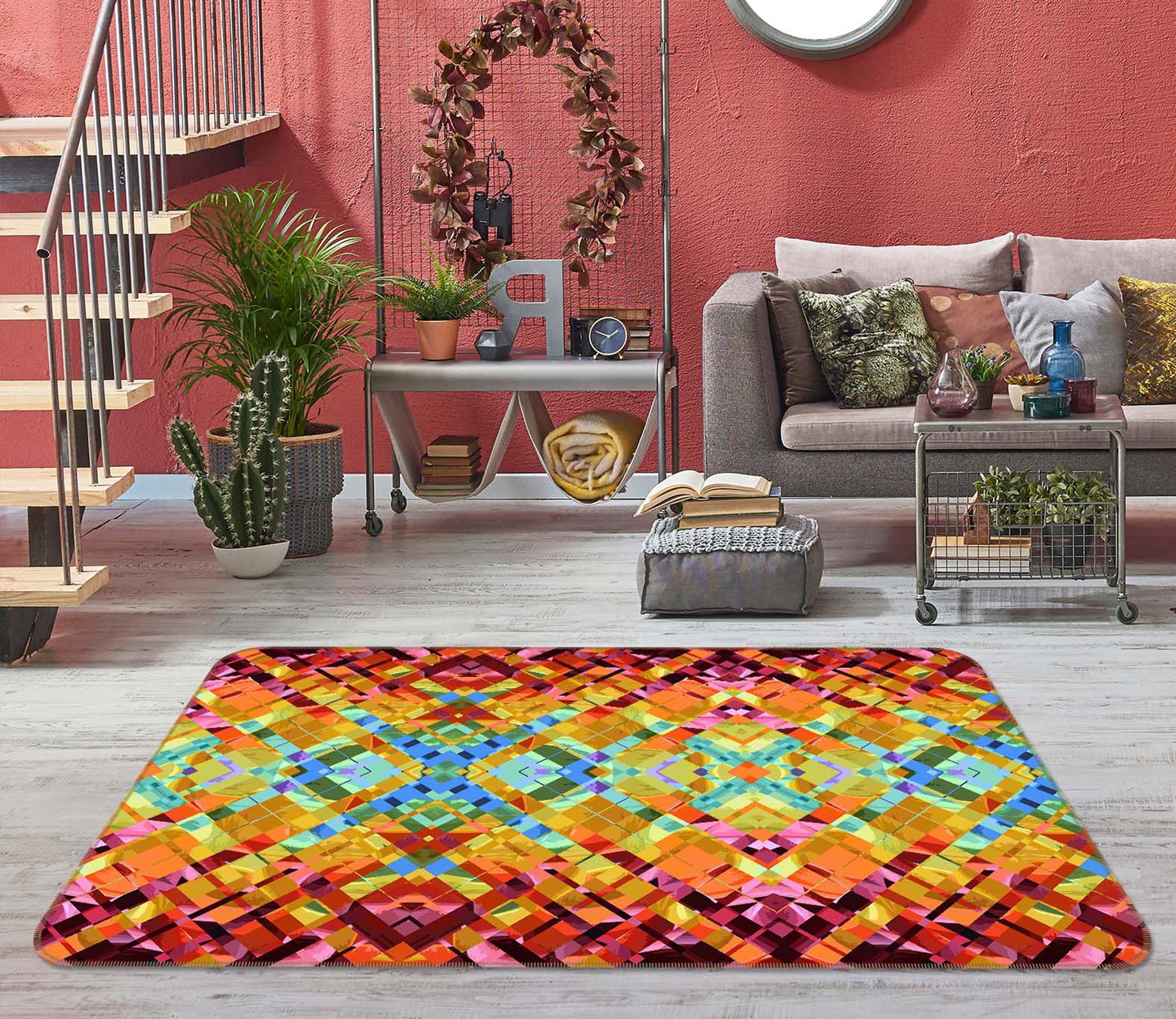 3D Colorful Pattern 1002 Shandra Smith Rug Non Slip Rug Mat
