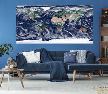 3D Abstract Art 254 World Map Wall Sticker