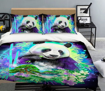 3D Petal Panda 8582 Sheena Pike Bedding Bed Pillowcases Quilt Cover Duvet Cover