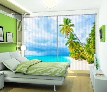 3D Blue Sea 112 Curtains Drapes