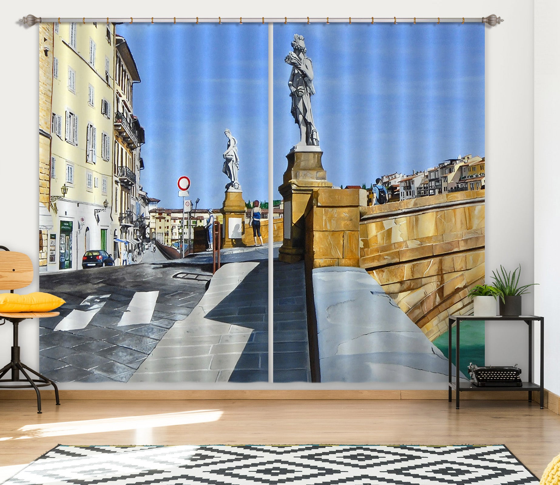 3D Building Statue 11024 Matthew Holden Bates Curtain Curtains Drapes