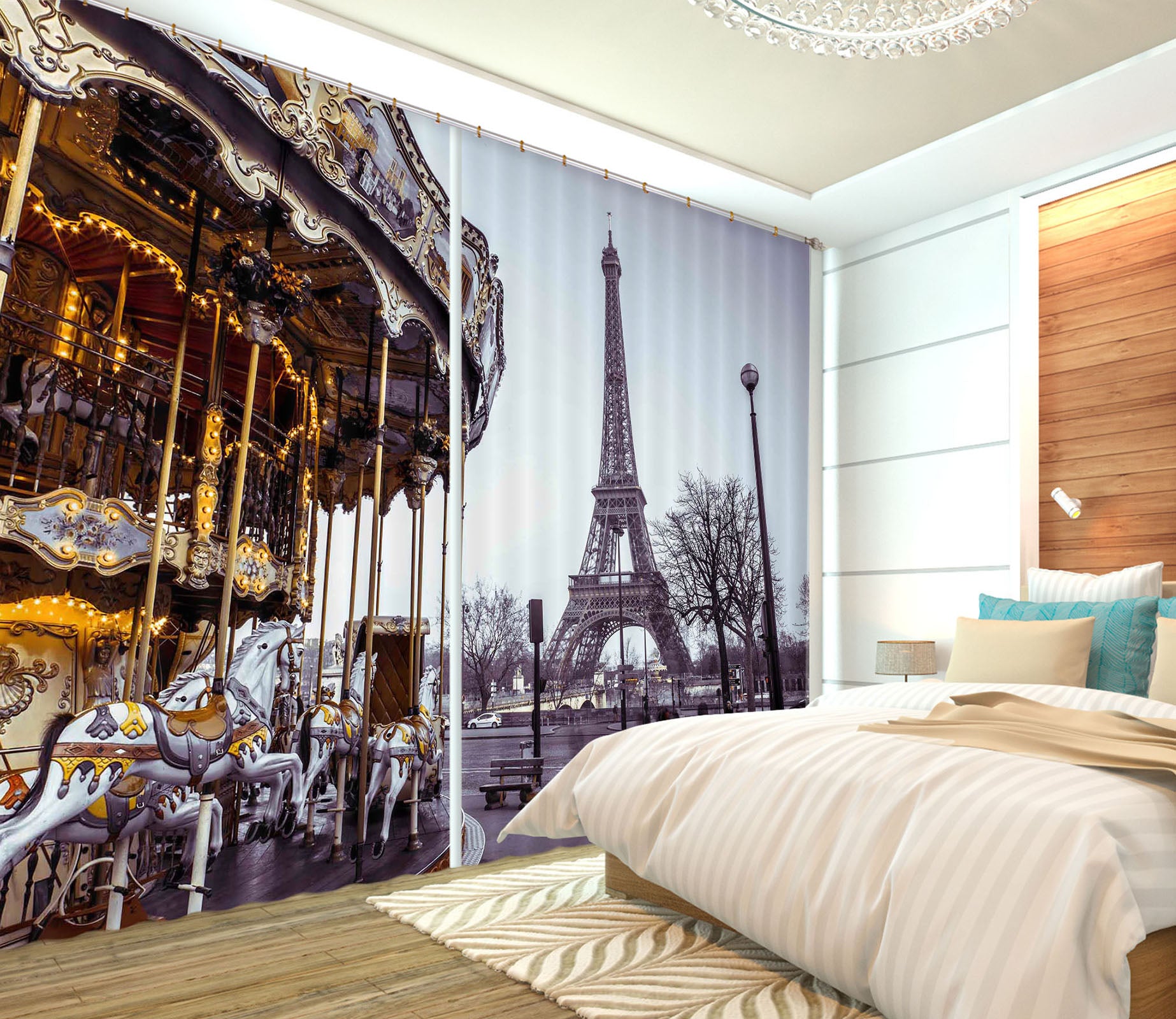 3D Iron Tower 213 Assaf Frank Curtain Curtains Drapes
