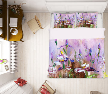 3D Purple Flower 468 Skromova Marina Bedding Bed Pillowcases Quilt