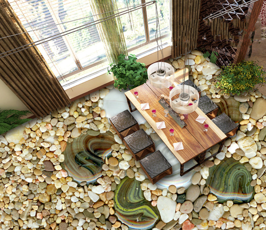 3D Cobblestone Seat 477 Floor Mural  Wallpaper Murals Rug & Mat Print Epoxy waterproof bath floor