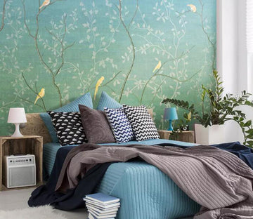 3D Leaf Bird WG29 Wall Murals Wallpaper AJ Wallpaper 2 