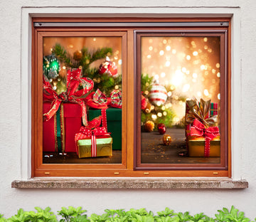 3D Gift 30084 Christmas Window Film Print Sticker Cling Stained Glass Xmas