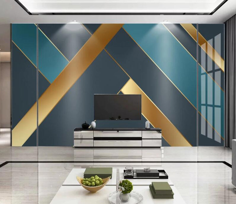 3D Three-color Twill 087 Wall Murals