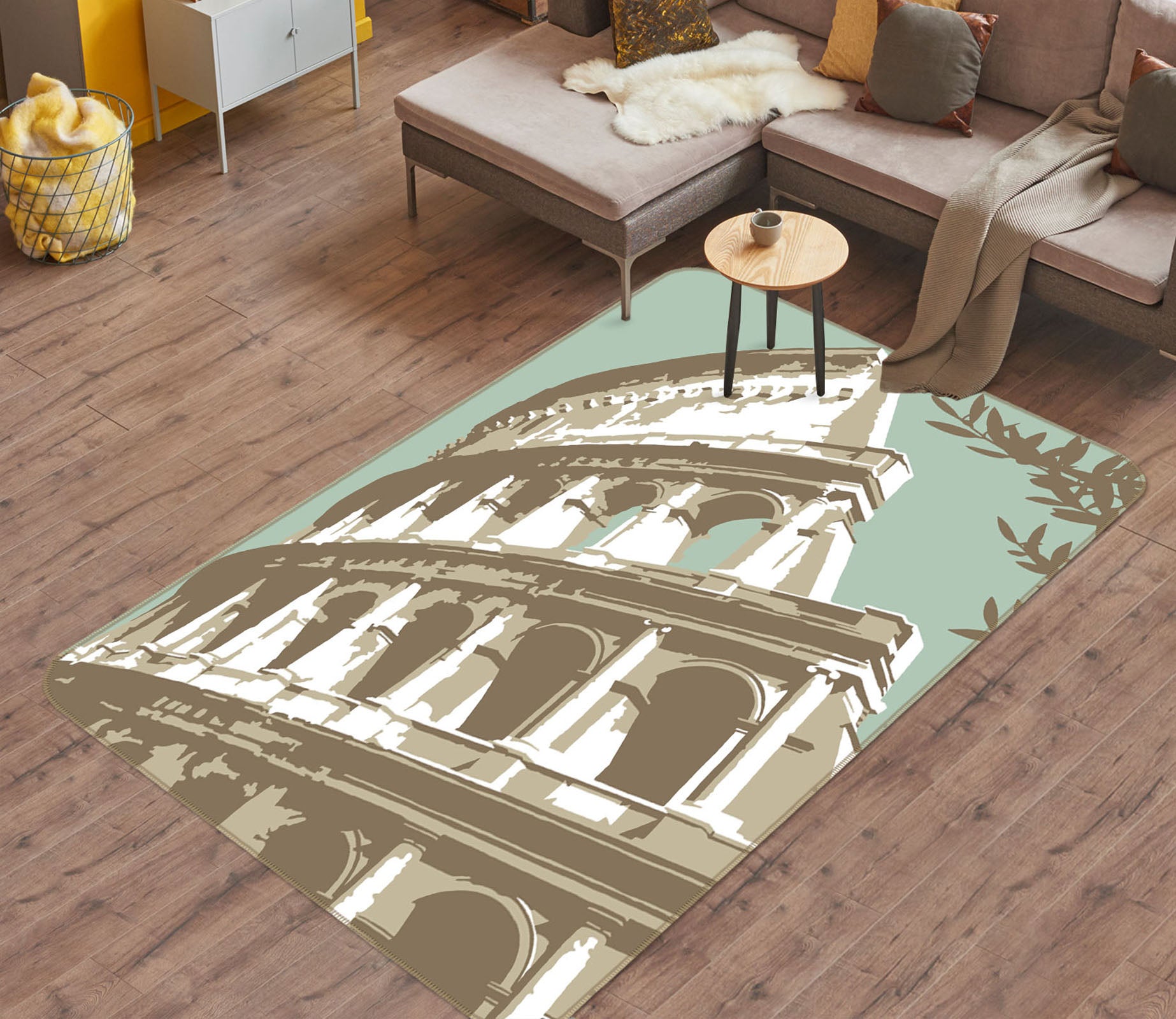 3D Coloseum Rome 1111 Steve Read Rug Non Slip Rug Mat