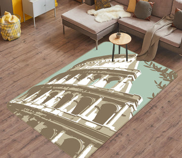 3D Coloseum Rome 1111 Steve Read Rug Non Slip Rug Mat