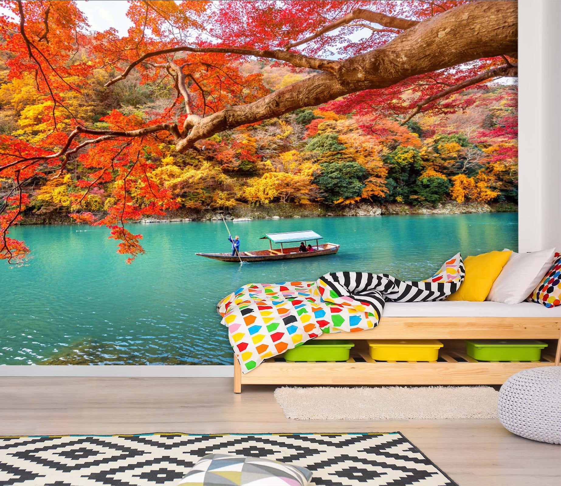 3D Autumn Leaves Tree 1679 Wall Murals Wallpaper AJ Wallpaper 2 