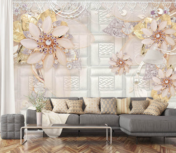 3D Pearl Flower 1479 Wall Murals