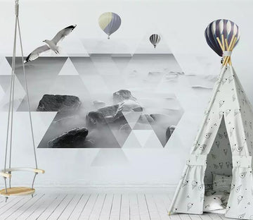3D Gray Geometry 529 Wall Murals Wallpaper AJ Wallpaper 2 