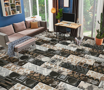 3D Complex Rectangular Pattern 965 Floor Mural  Wallpaper Murals Self-Adhesive Removable Print Epoxy
